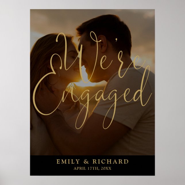 Wir sind ein Verlobtes Foto-Willkommenszeichen der Poster (Vorne)