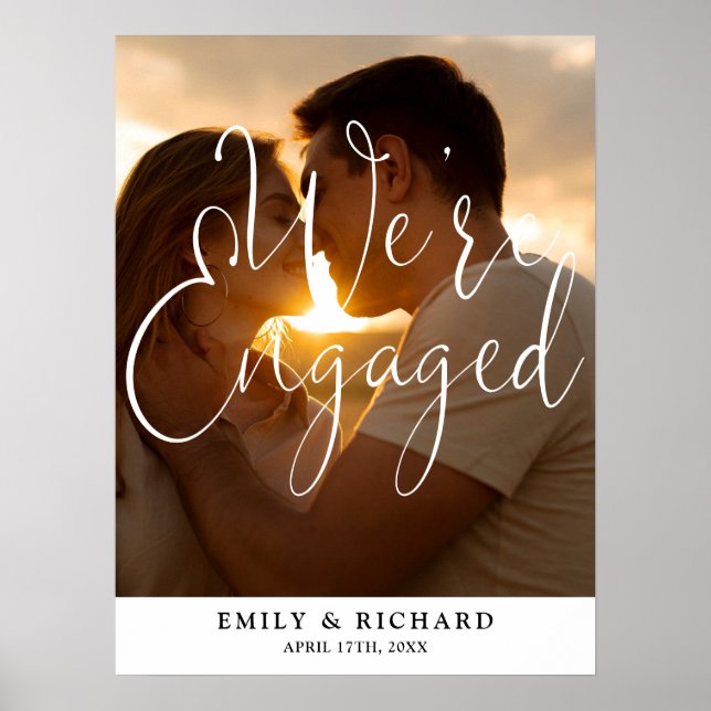 Wir sind ein Verlobtes Foto-Willkommenszeichen der Poster (Vorne)