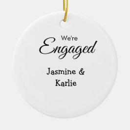 Wir sind ein verlobtes Paar, Name romantisch stilv Keramik Ornament