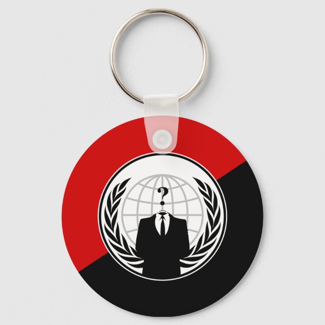 Wir sind eine anonyme anarchistische Fahne Schlüsselanhänger (Vorderseite)