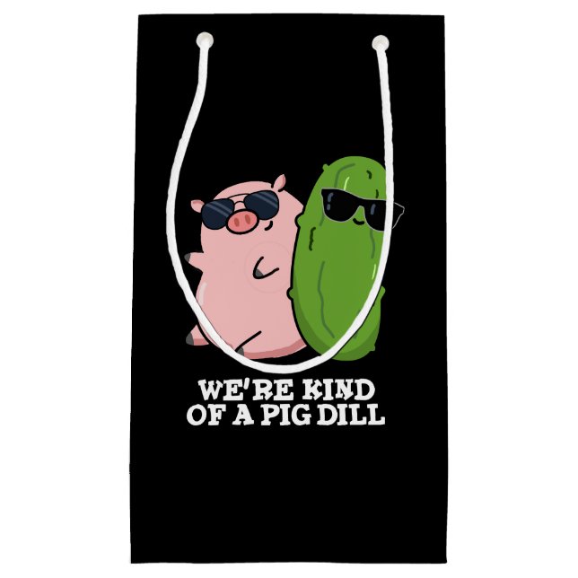Wir sind eine Art Schweinedill Funny Pun Dark BG Kleine Geschenktüte (Vorderseite)