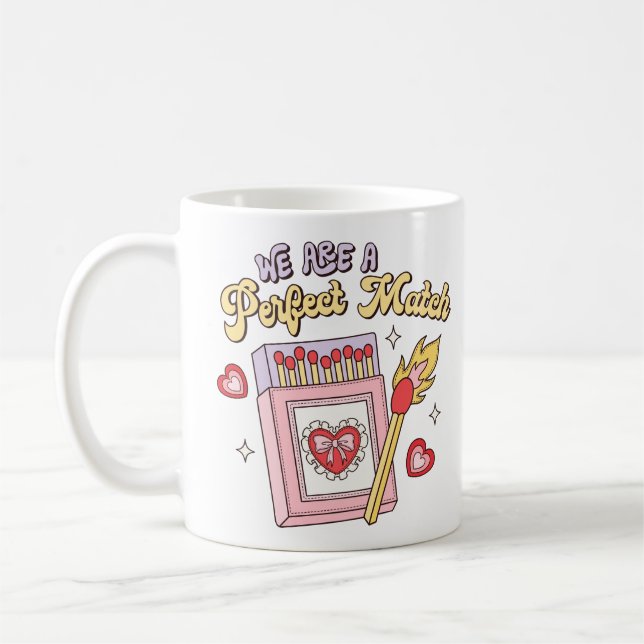 Wir sind eine perfekte Übereinstimmung Kaffeetasse (Links)
