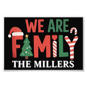 Wir sind eine personalisierte Weihnachtsfamilie fü Fotodruck