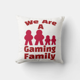 Wir sind eine Spielfamilie Spaß Meeple Art Kissen