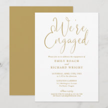 Wir sind eine Verlobte Gold-Script-Engagement-Part