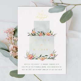 Wir sind eine Verlobte Kuchen-Engagement-Partei Folieneinladung