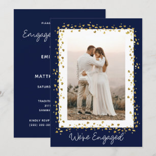 Wir sind eine Verlobte Personalisierte Foto-Engage Einladung