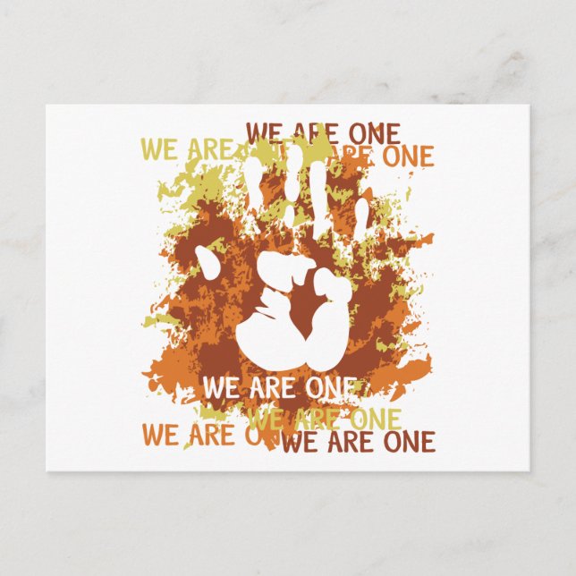 Wir sind eins postkarte (Vorderseite)