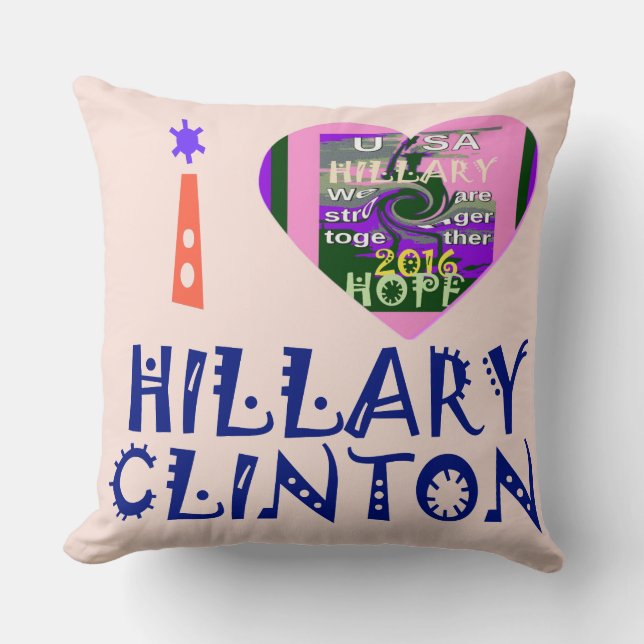 Wir sind enger zusammenstimmen 4 Hillary Geschenki Kissen (Vorderseite)
