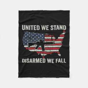 Wir sind entwaffnet wir fallen - Pro Guns USA Flag Fleecedecke