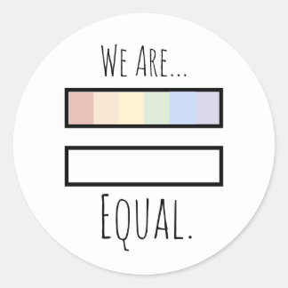 "Wir sind... Equal"-Aufkleber Runder Aufkleber