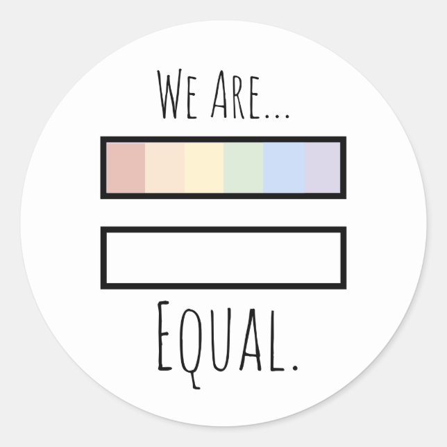 "Wir sind... Equal"-Aufkleber Runder Aufkleber (Vorderseite)