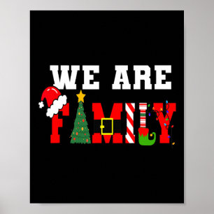 Wir sind familiäre Weihnachten Pajamas Spaß Match  Poster