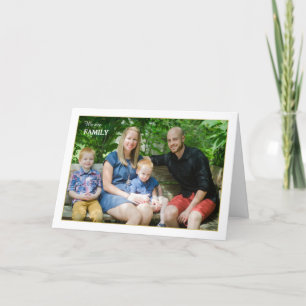 Wir sind Familie gefaltete Fotokarte Ankündigung