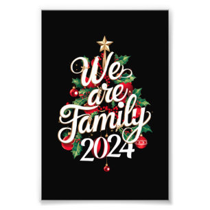Wir sind Familie Weihnachten 2024 Matching Pajama Fotodruck