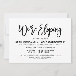 Wir sind gerade dabei, die Brush Typografy Hochzei Einladung