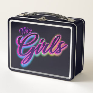 Wir sind Girls USA © Sammelbuntes Metall-Lunchbox Metall Brotdose