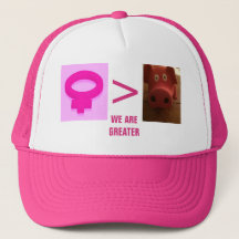 WIR SIND GRÖSSERER PINK UND WEISSER HUT
