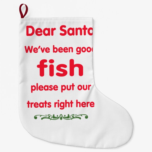 Wir sind gute Fische gewesen Großer Weihnachtsstrumpf (Vorderseite)