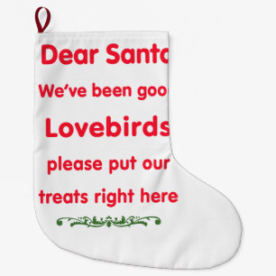 wir sind gute Lovebirds gewesen Großer Weihnachtsstrumpf