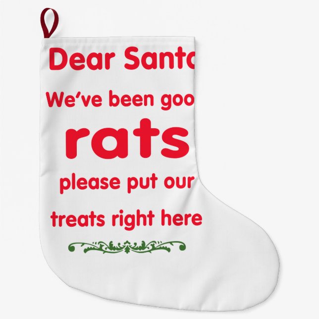wir sind gute Ratten gewesen Großer Weihnachtsstrumpf (Vorderseite)