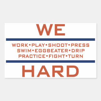 Wir sind hart rechteckiger aufkleber