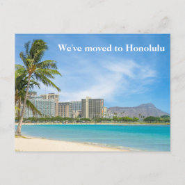 Wir sind in das Honolulu Beach Foto Custom Moving  Postkarte