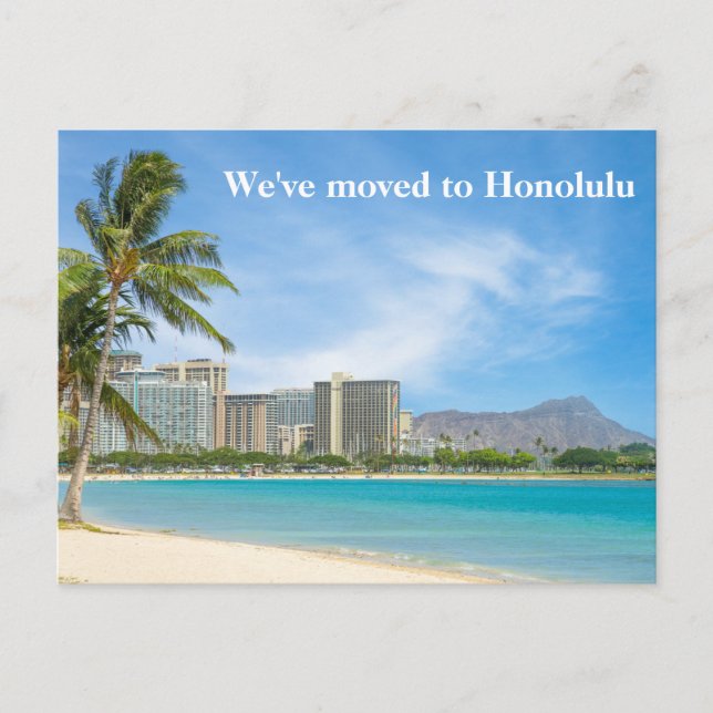 Wir sind in das Honolulu Beach Foto Custom Moving  Postkarte (Vorderseite)