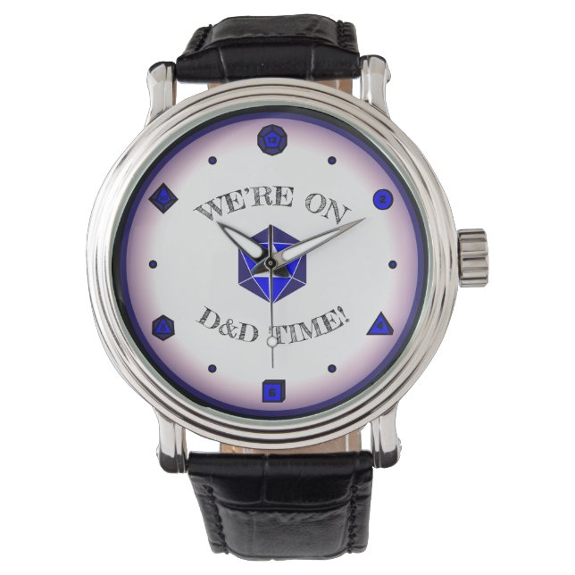 Wir sind in der D&D-Zeit - BLAU Armbanduhr (Vorderseite)