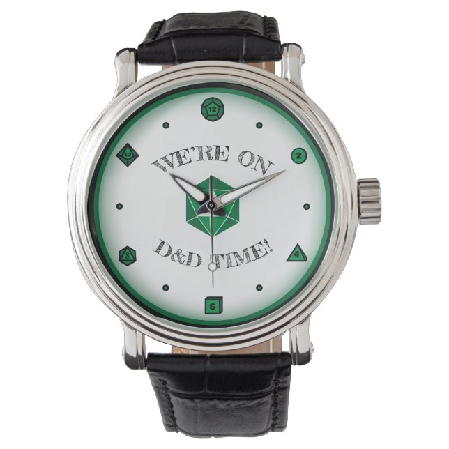 Wir sind in der D&D-Zeit - GREEN Armbanduhr (Vorderseite)