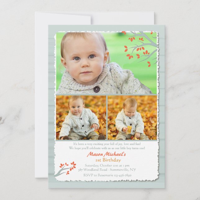 Wir sind in der Liebe Foto Einladung gefallen (Vorderseite)