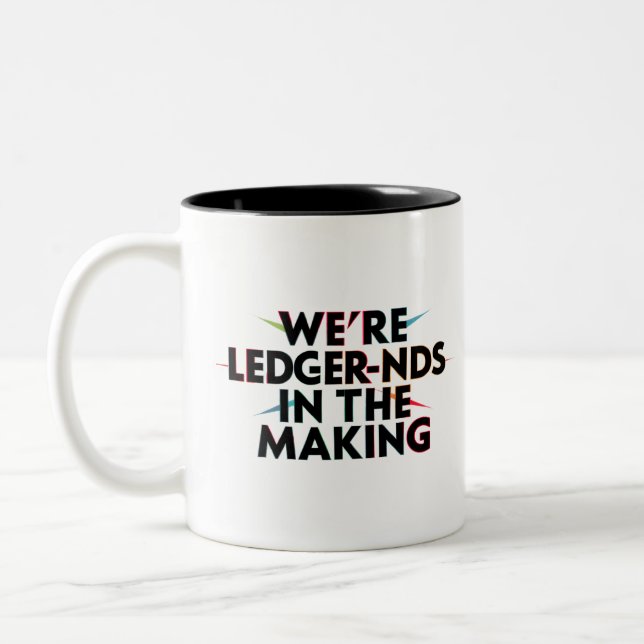 Wir sind LEDGER-nds im Making - Accounting Spaß Zweifarbige Tasse (Links)