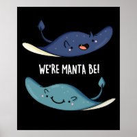 Wir sind Manta Be Funny Manta Ray Pun Dark BG
