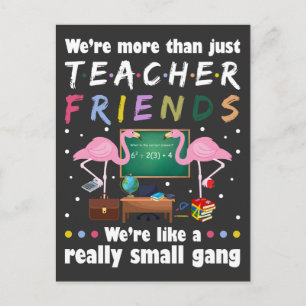 wir sind mehr als Lehrerfreunde , flamingo T-Shir Postkarte