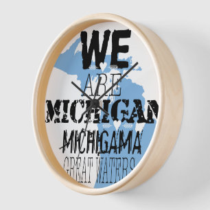 Wir sind Michigan Michigama Great Waters Wanduhr