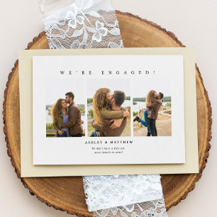 Wir sind minimalistische Foto-Hochzeitsankündigung Einladung