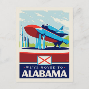 Wir sind nach Alabama gezogen Einladungspostkarte