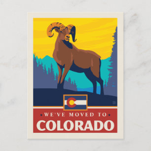 Wir sind nach Colorado gezogen Einladungspostkarte