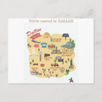 Wir sind nach Dallas Texas Postcard umgezogen