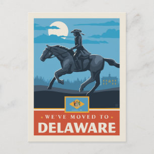 Wir sind nach Delaware umgezogen Einladungspostkarte