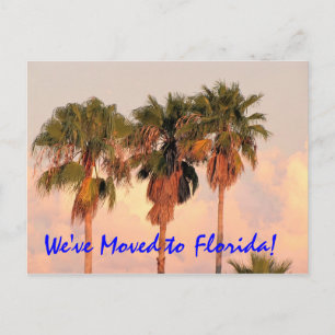 Wir sind nach Florida Post Card umgezogen Ankündigungspostkarte