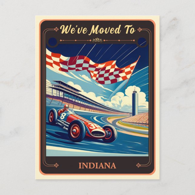 Wir sind nach Indiana gezogen | Vintage Postkarte (Vorderseite)