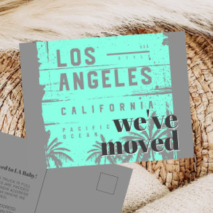 Wir sind nach Los Angeles umgezogen Ankündigung Po Postkarte