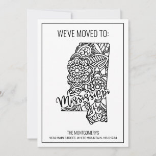 Wir sind nach Mississippi Staat Floral Mandala übe Ankündigung