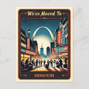 Wir sind nach Missouri gezogen Vintage-Postkarte Postkarte
