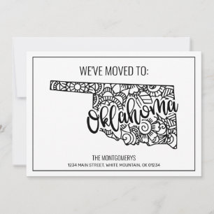 Wir sind nach Oklahoma Staat Floral Mandala überge Ankündigung