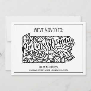 Wir sind nach Pennsylvania Staat Floral Mandala üb Ankündigung