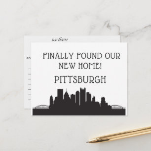 Wir sind nach Pittsburgh gezogen Postkarte