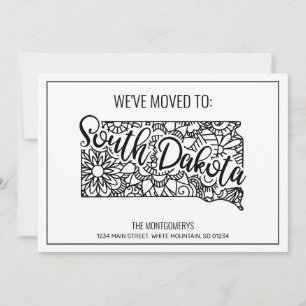 Wir sind nach South Dakota Staat Floral Mandala ge Ankündigung