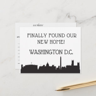 Wir sind nach Washington, D.C. gezogen Postkarte